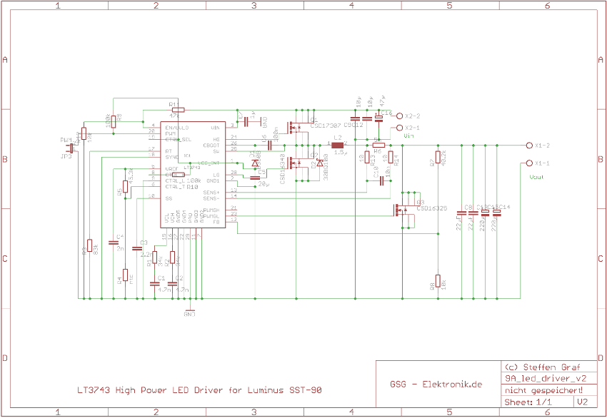 LT3743 High Power LED Driver for Luminus SST-90